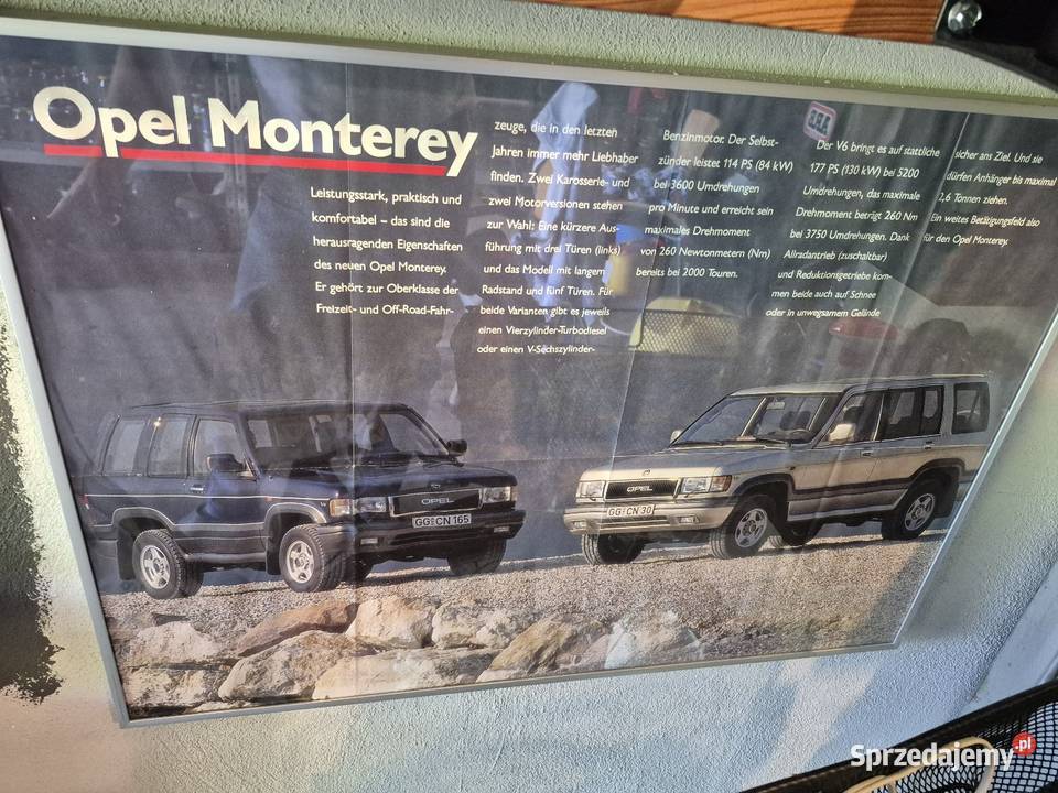 Opel Monterey plakat w ramie metalowej Pisarzowice