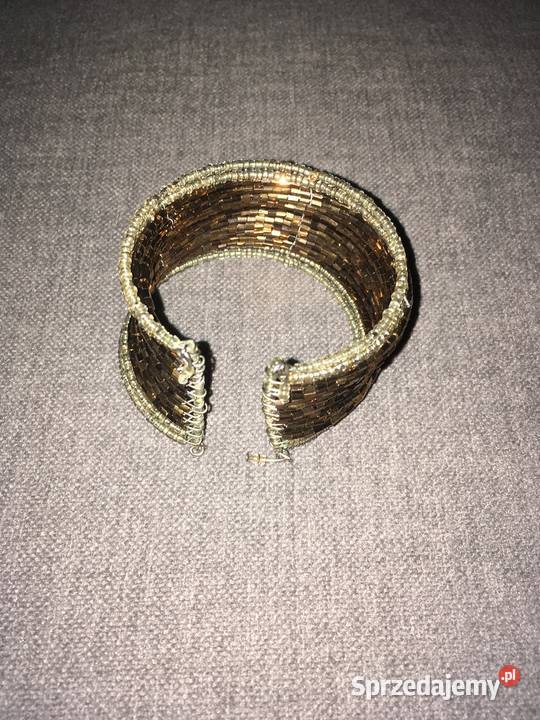 Nowa brązowa błyszcząca bransoletka koraliki podkarpackie Nisko sprzedam