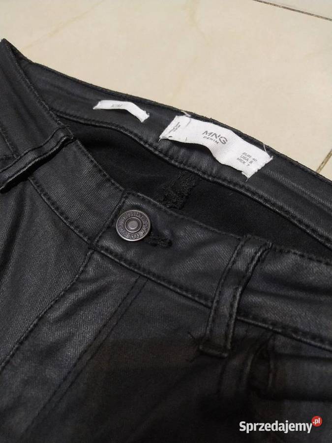 Jeansy 40 rurki czarne woskowane Odzież damska Kraków