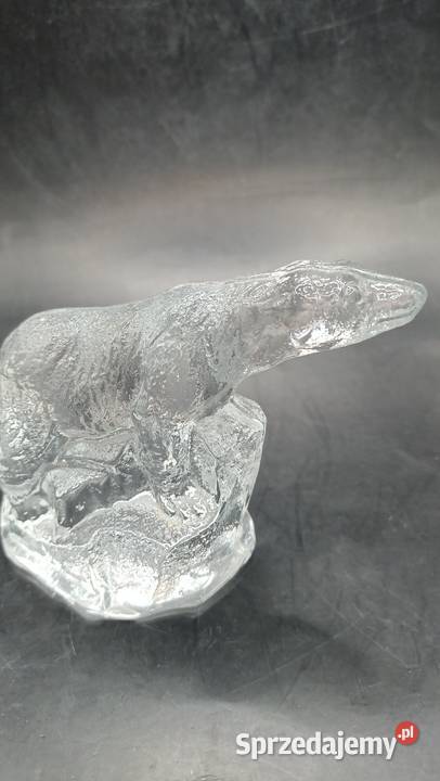 Zabytkowy przycisk do papieru szklany niedźwiedź Zamość