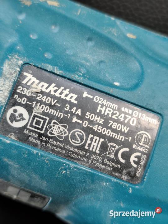 Młotowiertarka SDSPlus Makita HR2470 780W 24J Narzędzia Poddębice