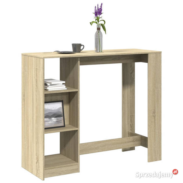 Stolik barowy z regałem dąb sonoma 124x46x1035 Warszawa