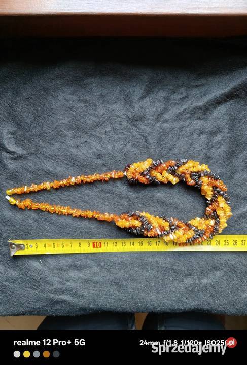 Vintage naszyjnik z naturalnego bursztynu mazowieckie Ostrów Mazowiecka