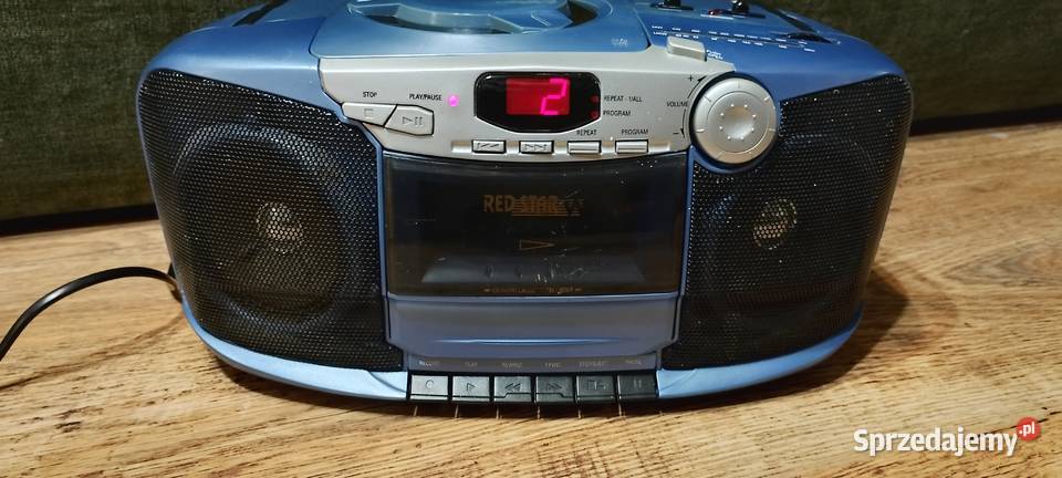 Kultowy Boombox RED STAR PCD2001 CD Kasety Radio Wąbrzeźno sprzedam