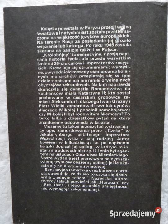 Królobójcy Wacław Gąsiorowski historyczne Warszawa