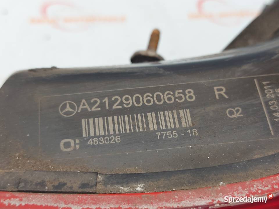 MERCEDES W212 11r lampa lewa tył LED A2129060558 osobowe Kielce