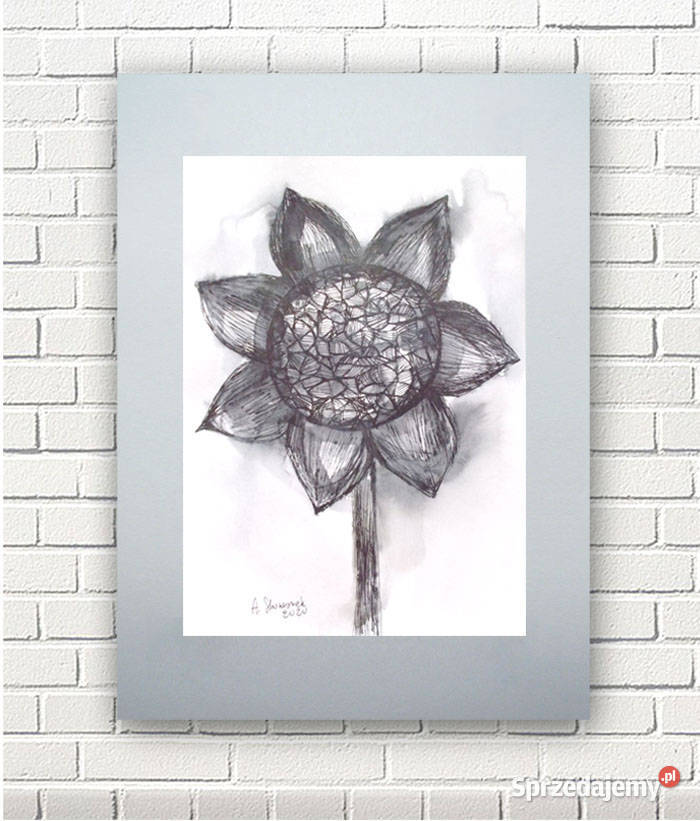 czarno biała grafika nowoczesny obraz szary opolskie Opole