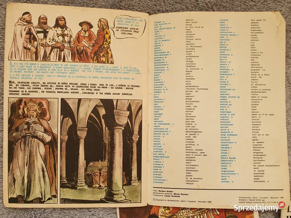 Władysław Łokietek zestaw 4 komiksów rózne