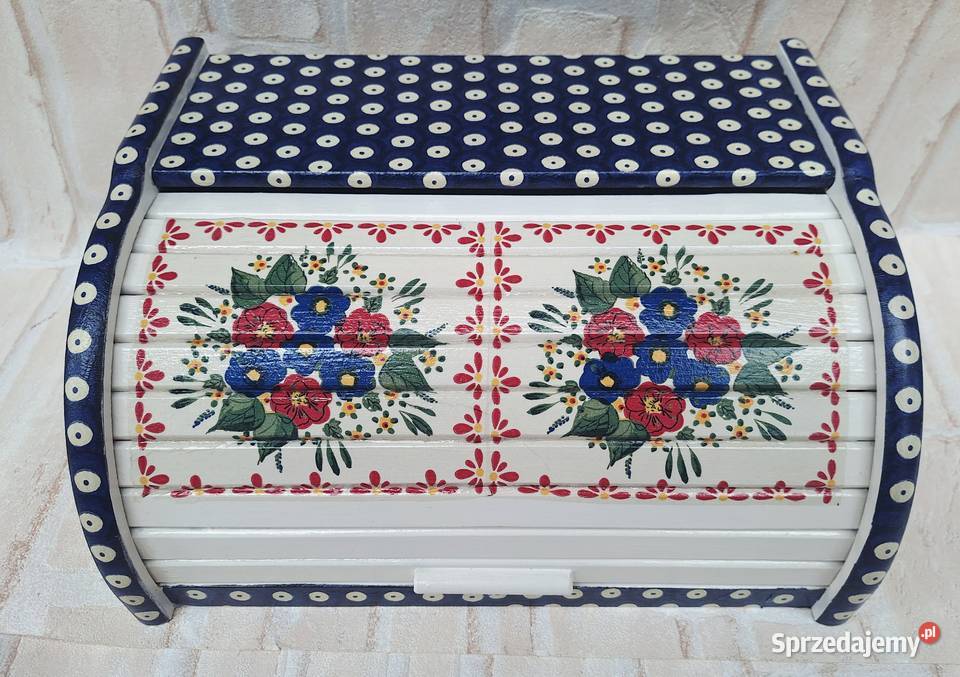 Chlebak z drewna bukowego decoupage Bolesławiec Halinów sprzedam