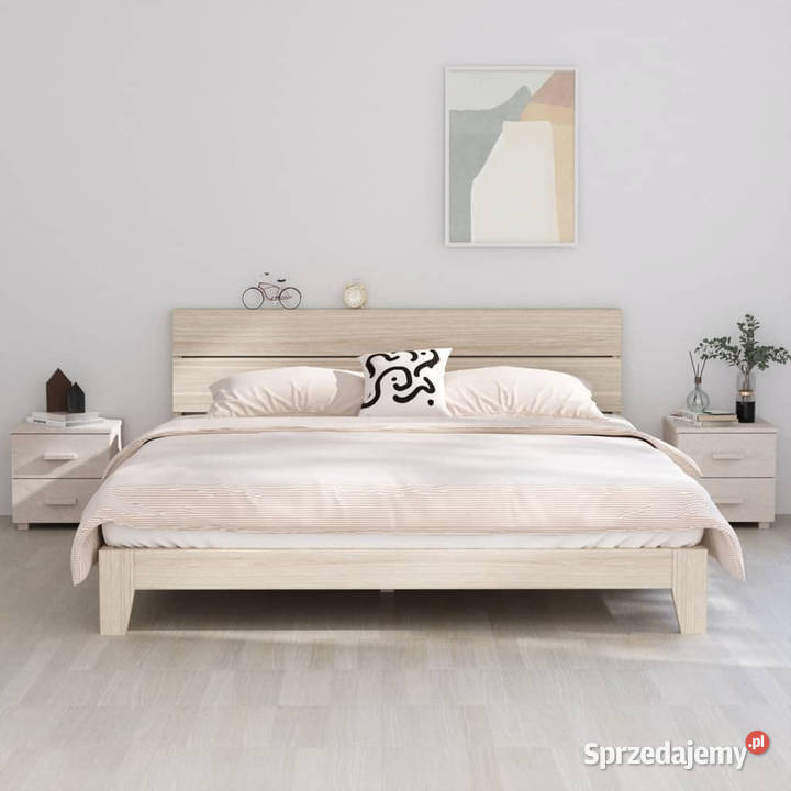Szafki nocne HAMAR 2 białe 40x35x445 lita sosna mazowieckie Warszawa
