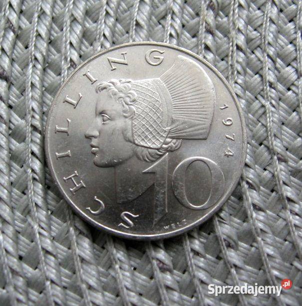 Austria 10 Szyling 1974r Ładna Kalisz