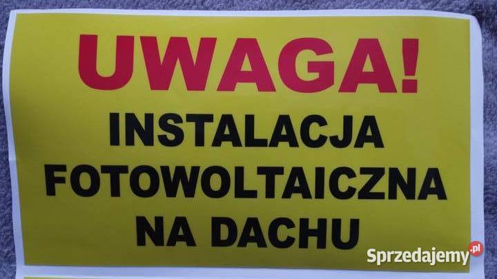 Sprzedam naklejkę ostrzegawczą na szafkę Wrocław sprzedam