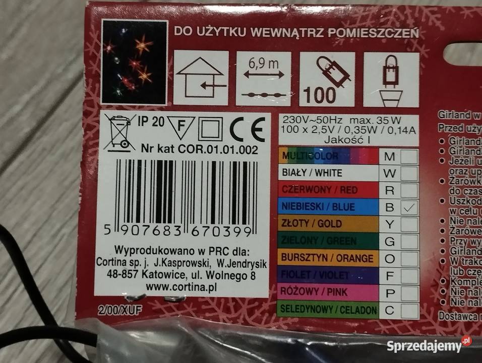 lampki choinkowe 100 sztuk nowe niebieskie Boże Narodzenie Poznań