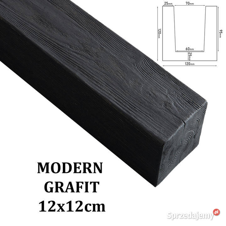 Belka Modern 12x12 GRAFIT Panele dekoracyjne Gdów