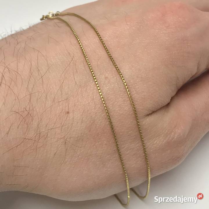 Złoty ŁAŃCUSZEK na KOMUNIĘ ŚWIETĄ 8K ŻMIJKA 45 Naszyjniki sprzedam