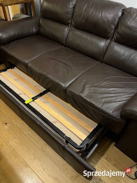 komplet wypoczynkowy dwie kanapy skóra naturalna Głogów Małopolski