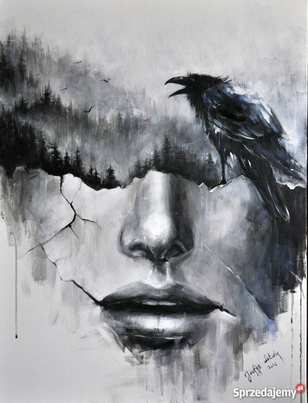 Twarz kobiety abstrakcja nowoczesny duzy Warszawa