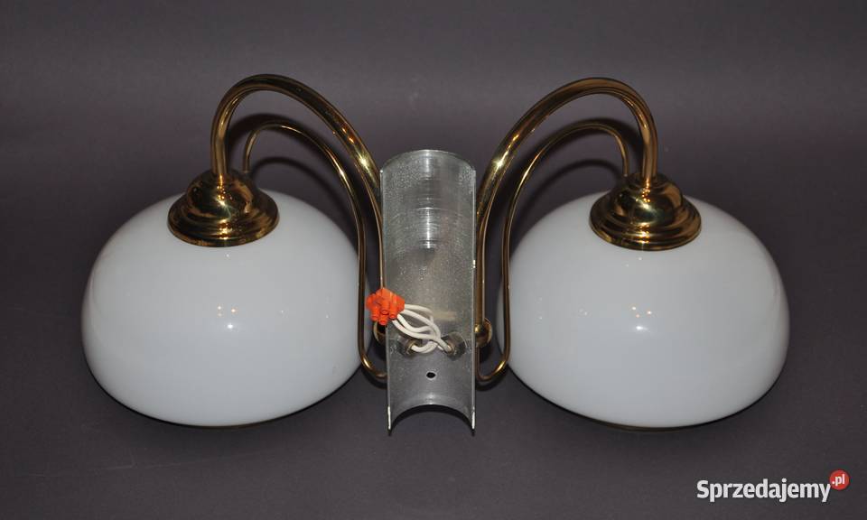 Kinkiet z dwoma kloszami szklanymi Gdańsk