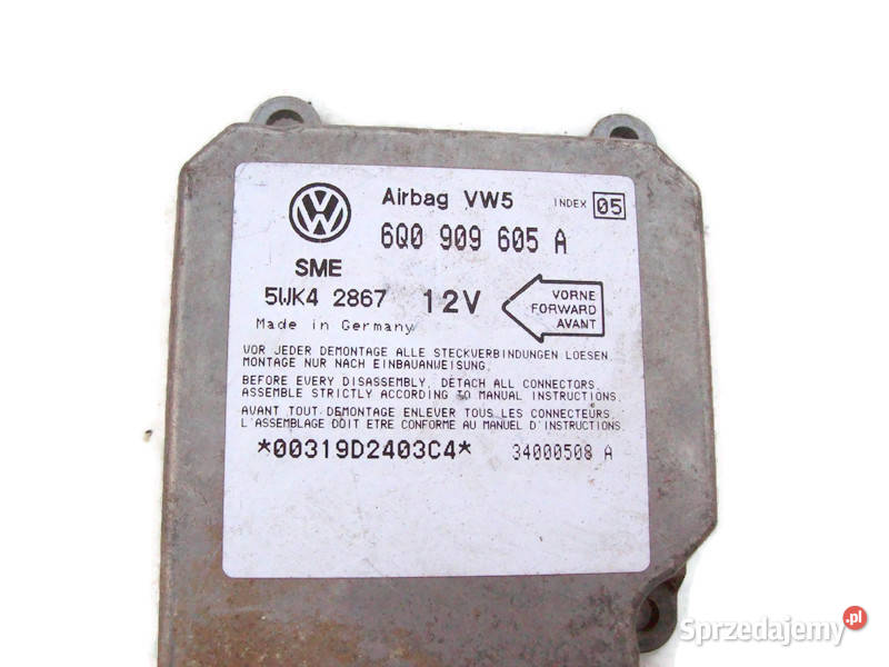 Golf IV Sensor poduszek AIR BAG 6Q0909605A mazowieckie Mińsk Mazowiecki