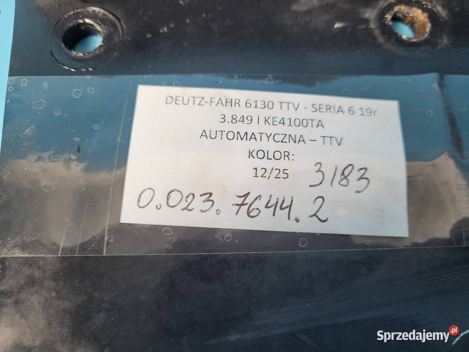 DEUTZFAHR 6130 TTV JARZMO WSPORNIK KABINY LEWY sprzedam