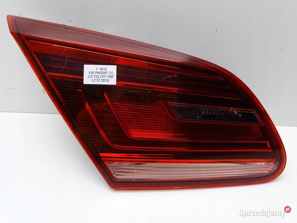 LAMPA LEWY TYŁ LEWA TYLNA W KLAPĘ 3C8945307Q VW osobowe Lampy przednie
