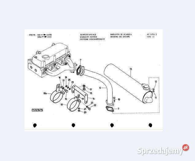 Steyr 430 540 545 ciągnik katalog częsci sprzedam