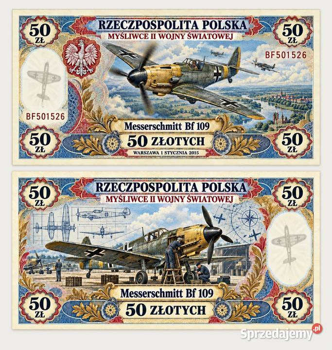 11 sztuk banknotów kolekcjonerskich z serii Białystok