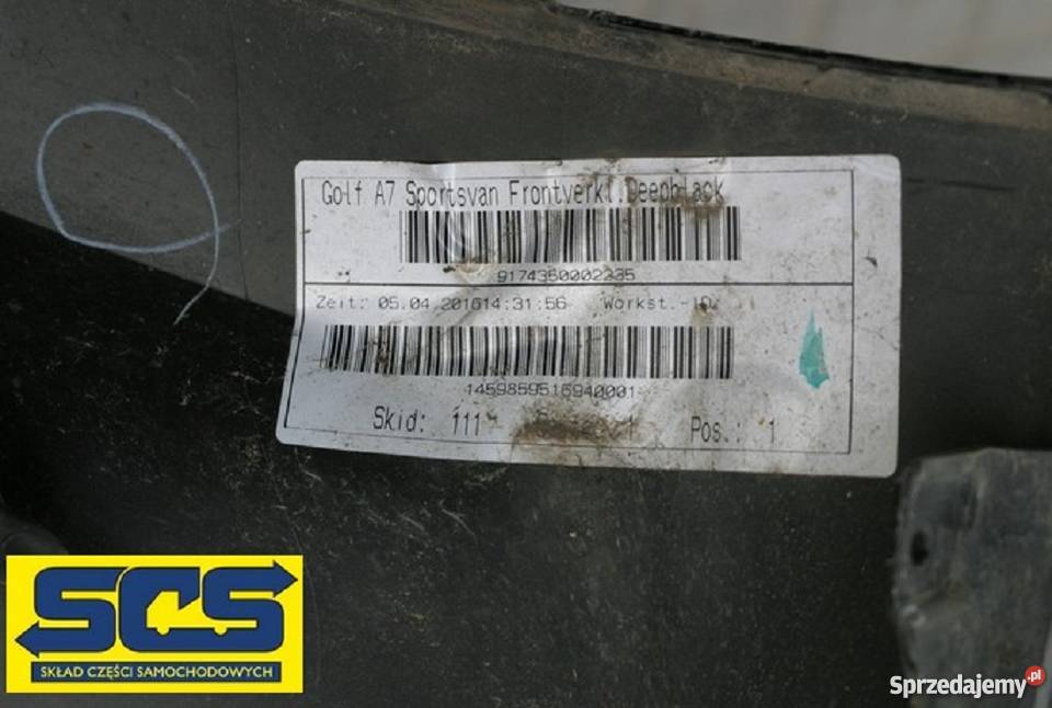 VW GOLF VII SPORTSVAN ZDERZAK PRZEDNI PRZÓD Części Bieleń