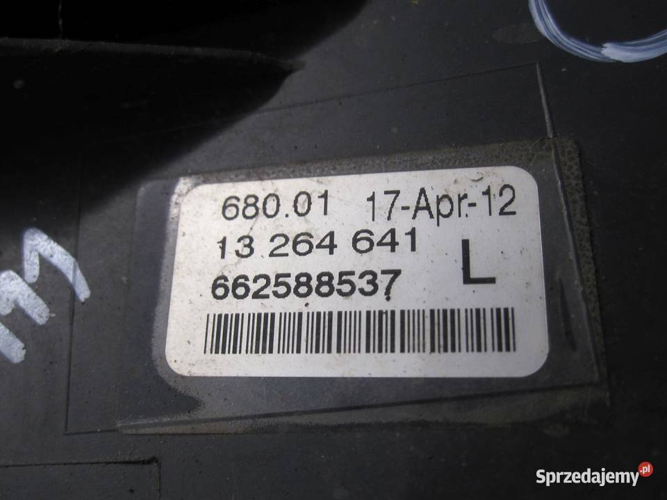 Opel Astra J 2012 halogen lewy 662588537 Kielce