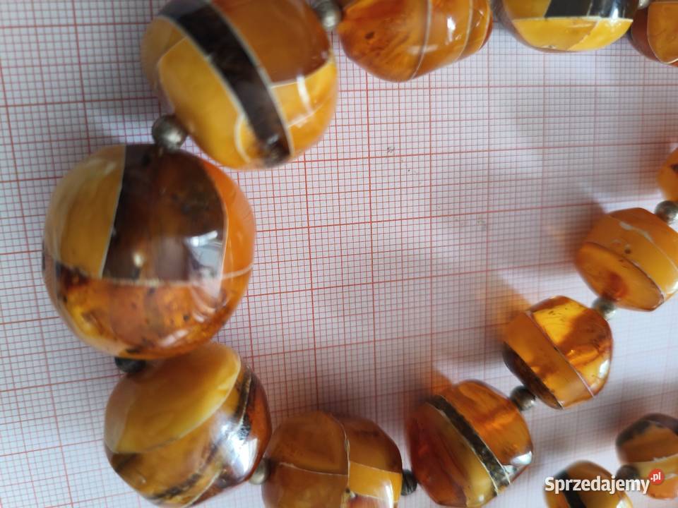 Naszyjnik Bursztyn Vintage Rękodzieło Białystok