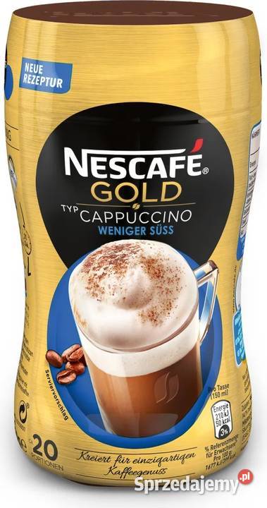 Nescaf Gold Cappuccino mniej słodkie puszka 250 Świdnica