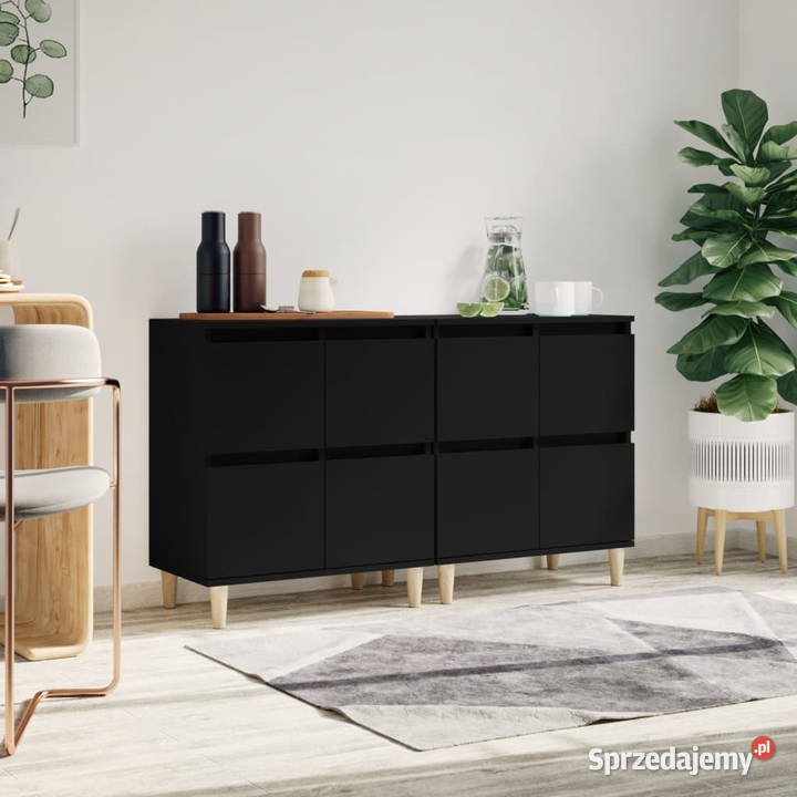 Komody 2 czarne 60x35x70 materiał drewnopochodny Warszawa