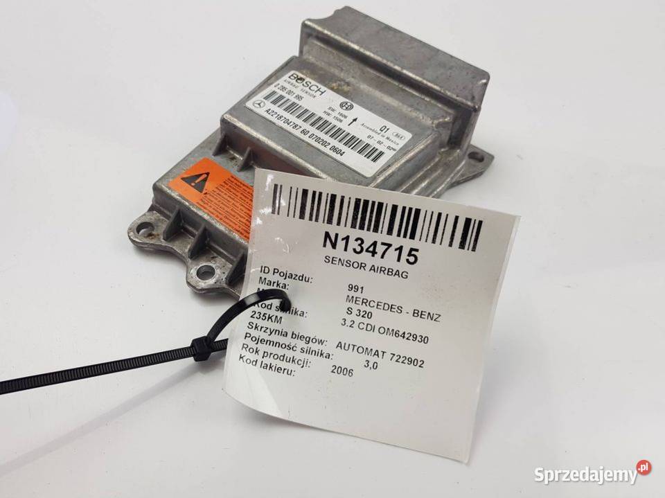 SENSOR AIRBAG A221187040787 S 320 Lipno