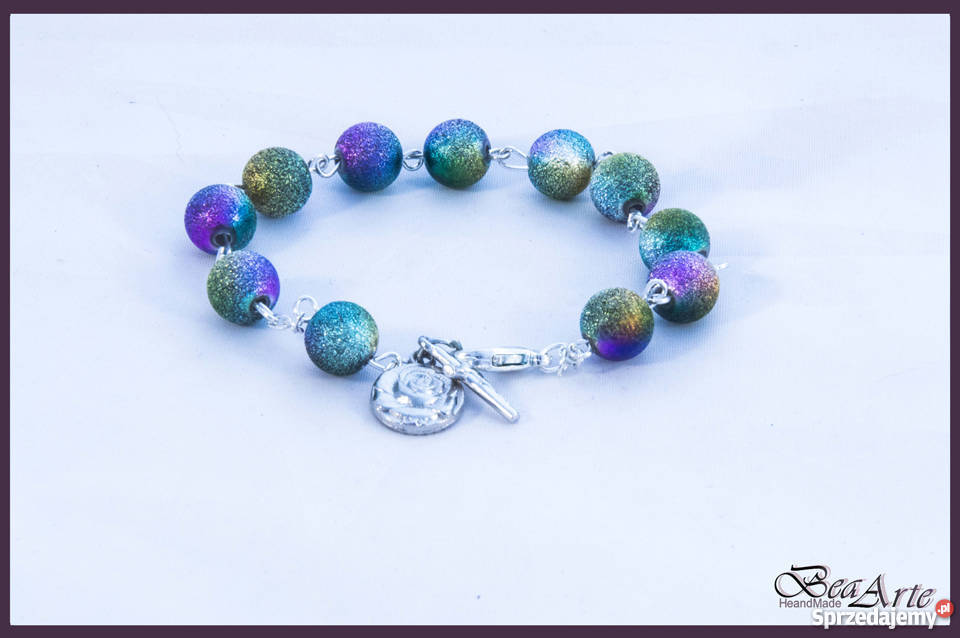 Różaniec dziesiątka bransoletka wielolokolorowa Łysa Góra sprzedam