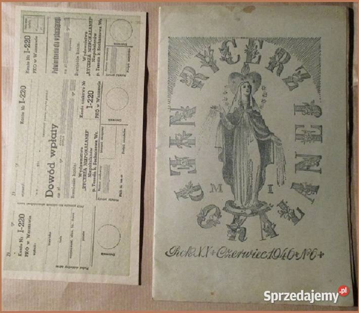 Rycerz Niepokalanej 6 1946 czasopismo religia Łódź