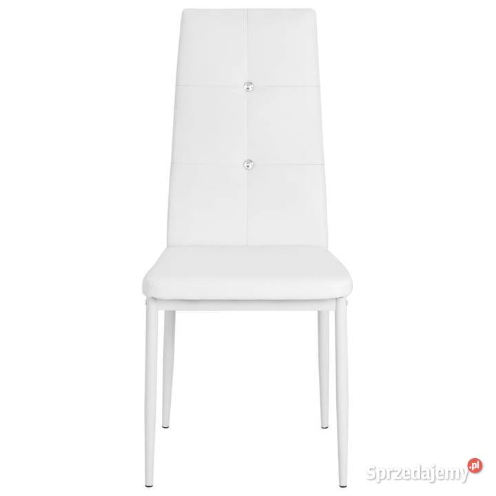 Krzesła stołowe 6 białe sztuczna skóra WM275436 Warszawa