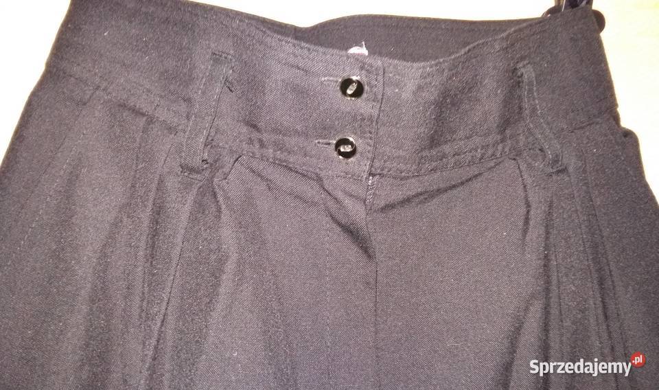 Spodnie damskie czarne z podwyższonym stanem M Łódź