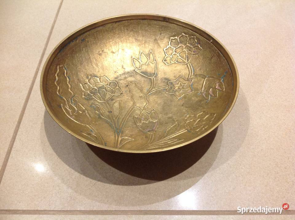 Mała Złota Patera Mosiądz Nowa Sól