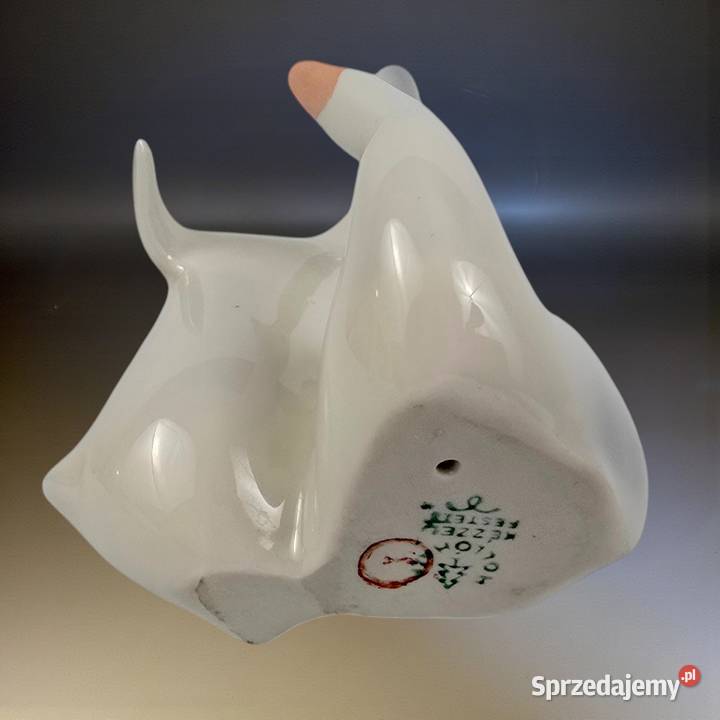 Wyprzedaż Para gęsi porcelana Hollohaza Węgry Bronisze