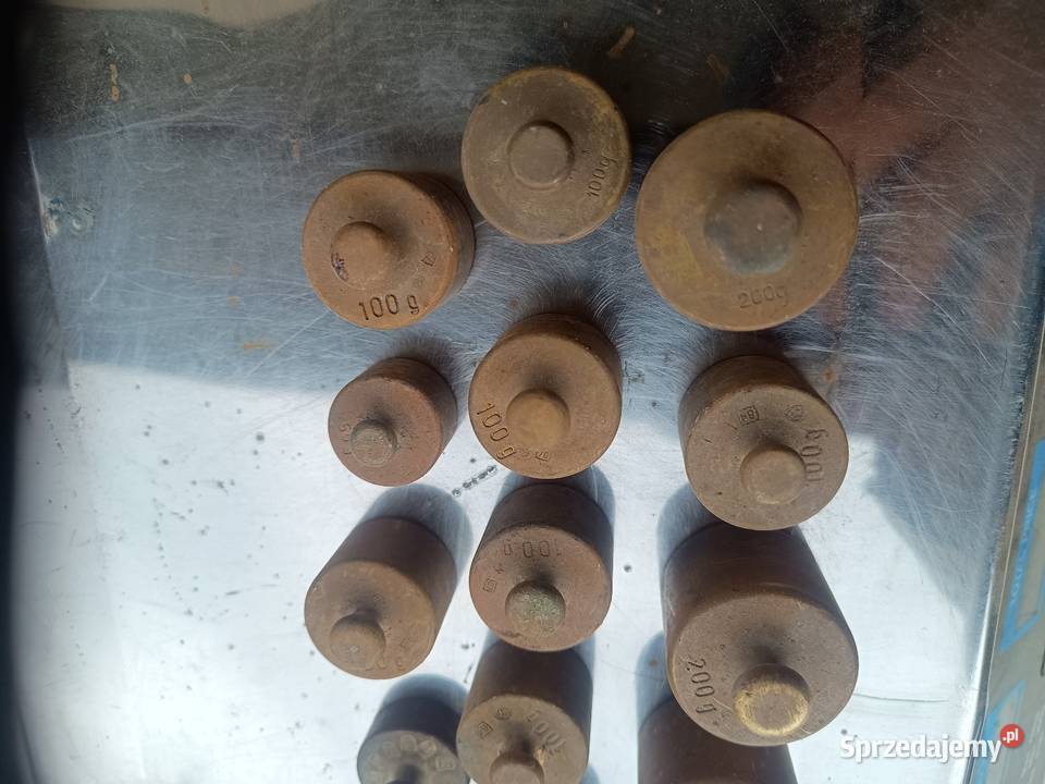 Waga odważniki mosiężne dolnośląskie Leśna