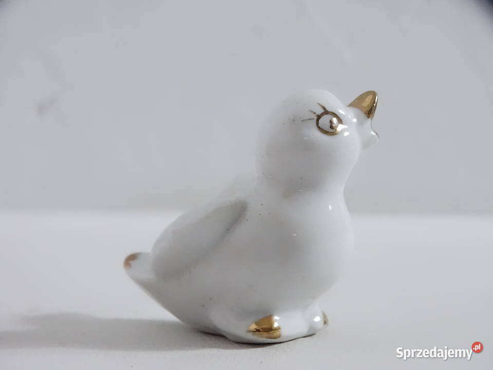 Urocza Porcelanowa Figurka Ptaszka Pisklaka Biłgoraj sprzedam