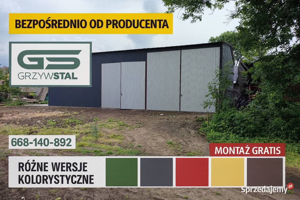 Garaż Blaszany Wiata KONSTRUKCJA Hala BLASZAK pomorskie Lębork