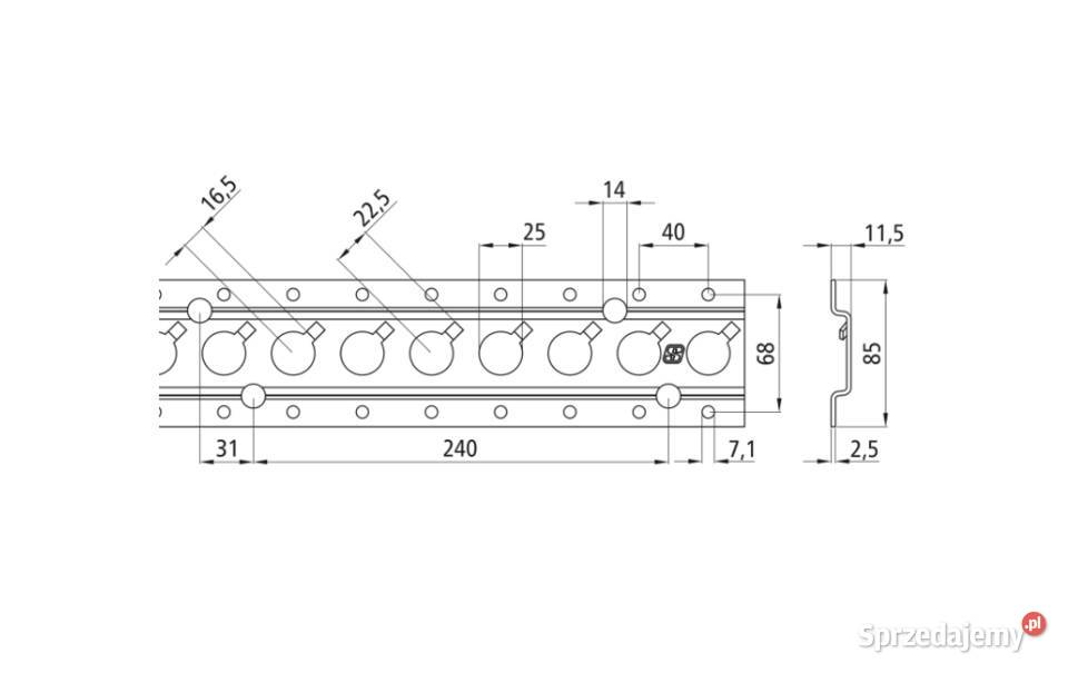 Listwa zabezpieczająca 1806 L3000 mm stal