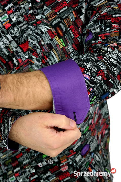 DANIEL BESSI Koszula Męska Fb056 Zespoły wielkopolskie Ostrów Wielkopolski