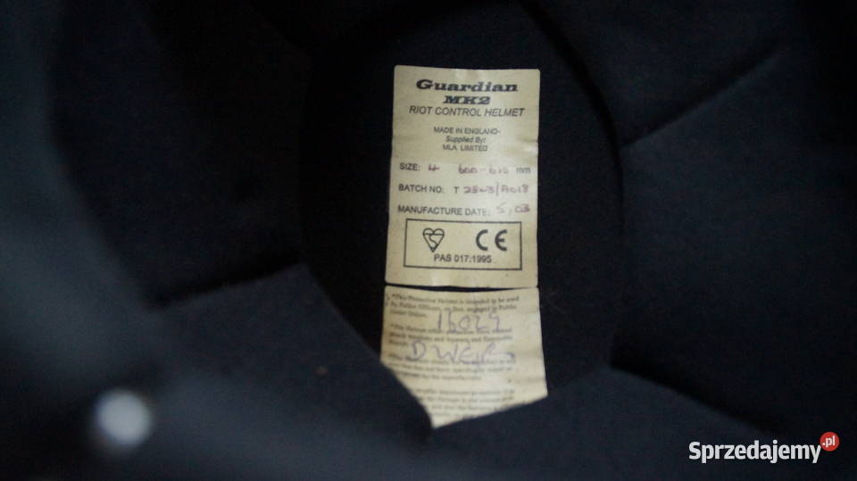 Oryg hełm BRYTYJSKI RIOT CONTROL z osłoną K50 Warszawa