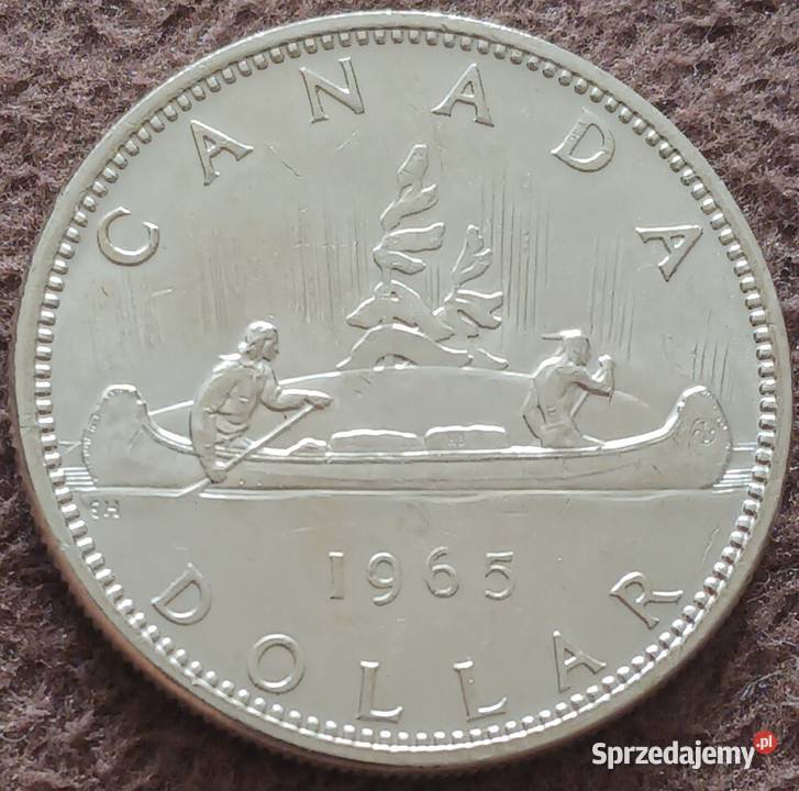 1 Dolar Kanada 1965 r Mennicze srebro Konin