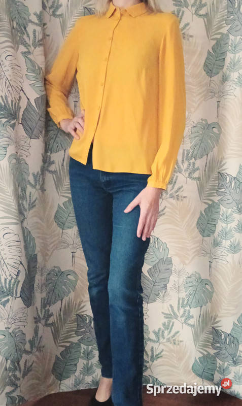 Damska elegancka bluzka z długim rękawem Rozmiar 40(L) Bluzki i koszule podlaskie