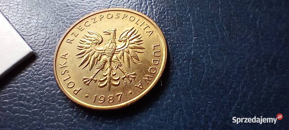 Stare monety 5 złotych 1987 PRL Polska cudo Lesko