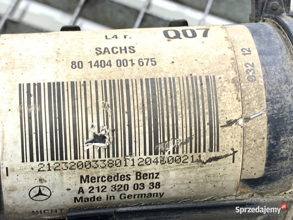 AMORTYZATOR PRAWY PRZÓD SPRĘŻYNA MERCEDES S212