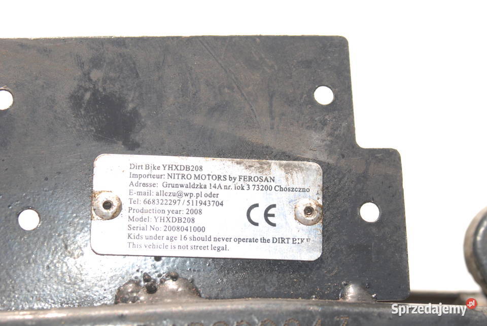 oryginalny wahacz tył do mini motora Mini Dirt Cieszyn